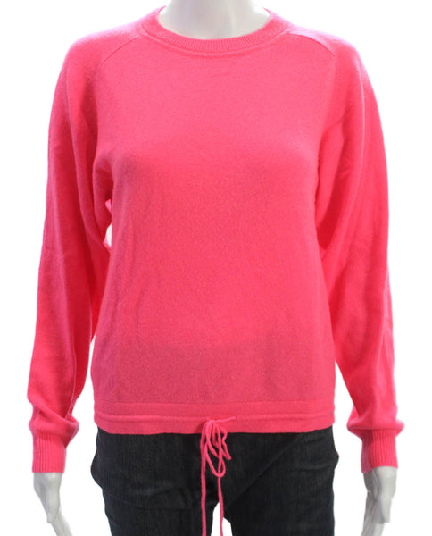 Minnie Rose Womens Pink Cashmere Pullover Sweater Crew Neck Solid Size XS