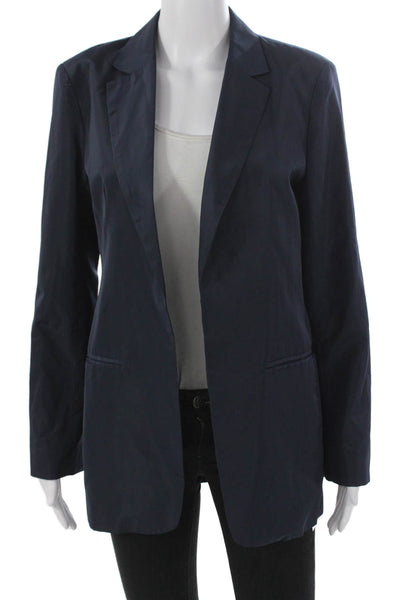 By Malene Birger Women Basic Jacket Blue Buttoned Polyamide Size 36
