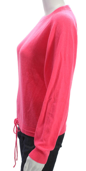 Minnie Rose Womens Pink Cashmere Pullover Sweater Crew Neck Solid Size XS