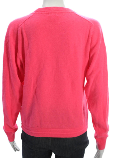 Minnie Rose Womens Pink Cashmere Pullover Sweater Crew Neck Solid Size XS