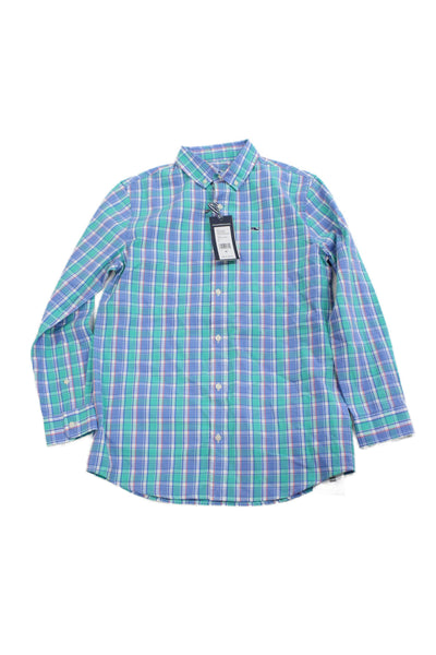 Vineyard Vines Childrens Boys Plaid Classic Fit Shirt Multi Colored Size 12