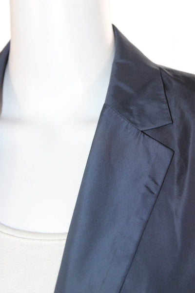 By Malene Birger Women Basic Jacket Blue Buttoned Polyamide Size 36