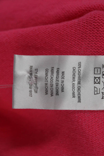 Minnie Rose Womens Pink Cashmere Pullover Sweater Crew Neck Solid Size XS