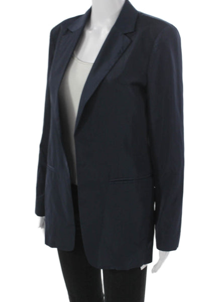 By Malene Birger Women Basic Jacket Blue Buttoned Polyamide Size 36
