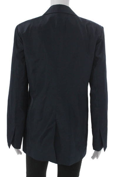 By Malene Birger Women Basic Jacket Blue Buttoned Polyamide Size 36