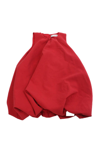 Zara Childrens Girls Sleeveless A Line Bubble Hem Dress Red Size 9
