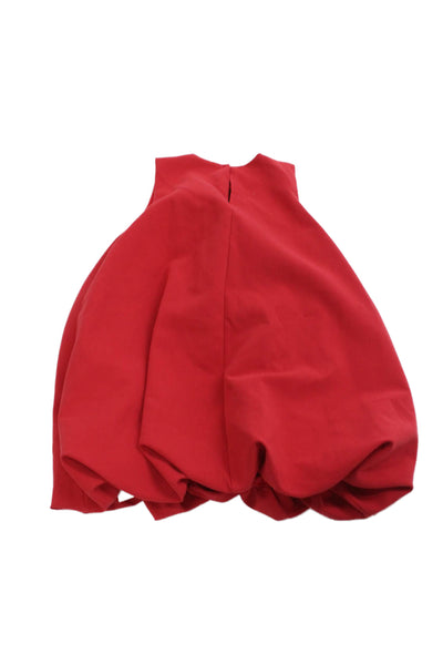 Zara Childrens Girls Sleeveless A Line Bubble Hem Dress Red Size 9
