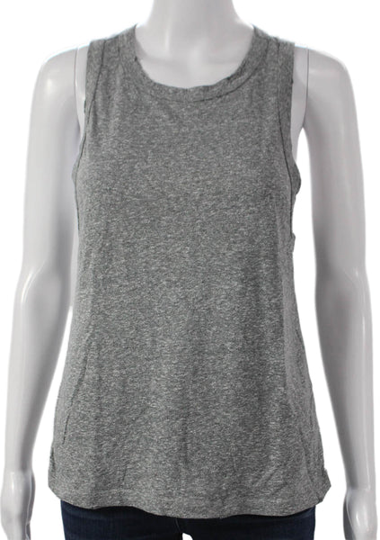 Z Supply Women Basic Sleeveless Tank Gray Round Neck Size S