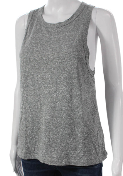 Z Supply Women Basic Sleeveless Tank Gray Round Neck Size S