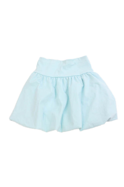 Zara Childrens Girls Pull On A Line Bubble Mini Skirt Sky Blue Size 10