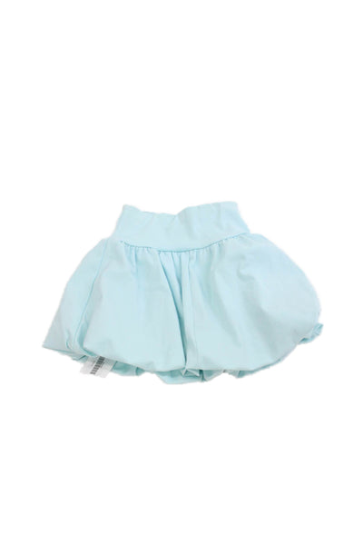 Zara Childrens Girls Pull On A Line Bubble Mini Skirt Sky Blue Size 10