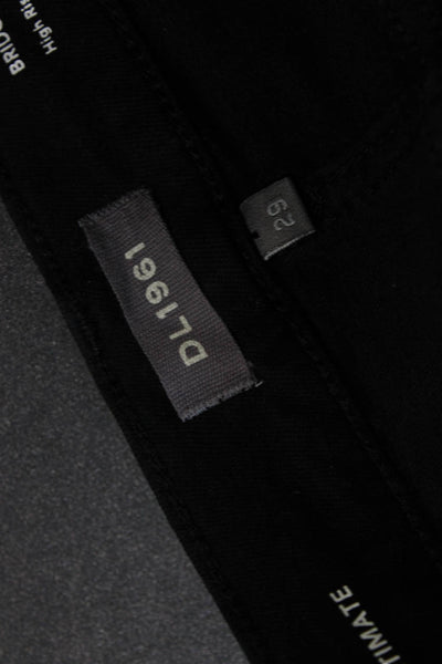 DL1961 Women Black High Rise Bootcut Jeans Cotton Blend Size 29