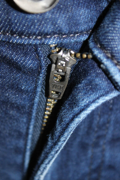 Joes Mens Straight Jeans Blue Button Cotton Solid Fall Size 34