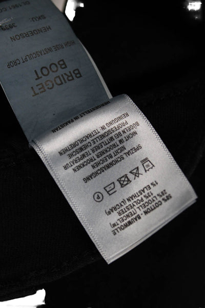 DL1961 Women Black High Rise Bootcut Jeans Cotton Blend Size 29