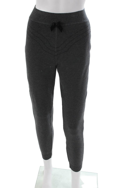 Fuzzi Women Ankle Leggings Gray Virgin Wool Solid Size 40