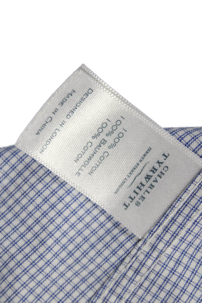 Charles Tyrwhitt Men's Long Sleeves Casual Button Down Plaid Shirt Size 17.5