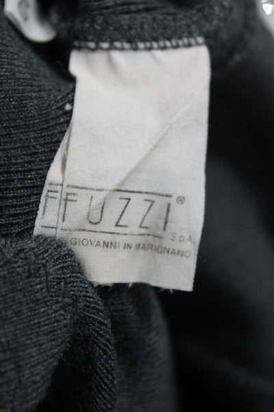 Fuzzi Women Ankle Leggings Gray Virgin Wool Solid Size 40