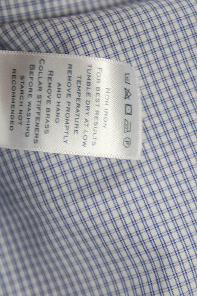 Charles Tyrwhitt Men's Long Sleeves Casual Button Down Plaid Shirt Size 17.5