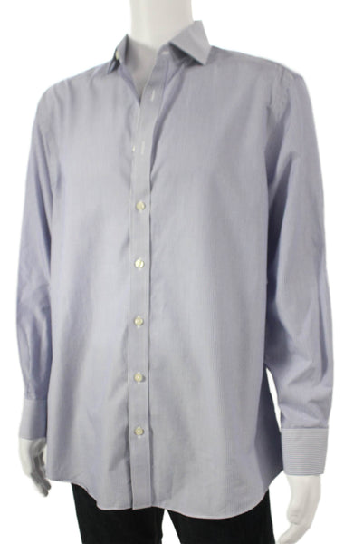 Charles Tyrwhitt Men's Long Sleeves Casual Button Down Stripes Size 16.5
