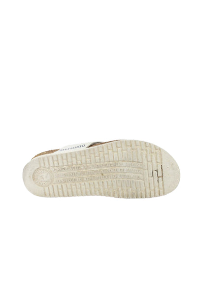 Mephisto Womens Leather Rose Motif Thong Flip Flop White Size 8