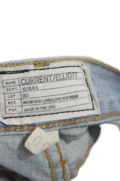 Current/Elliott Womens Boyfriend Jeans Blue High Rise Size 30