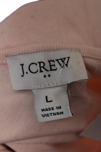 J Crew Women Basic Tank Pink Scoop Neck Cotton Sleeveless Size L