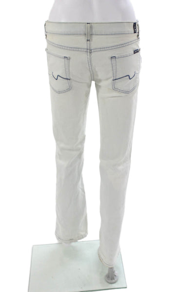 7 For All Mankind Women Bootcut Jeans Blue Cotton High Rise Size 29