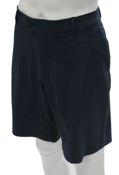 G/Fore Mens Athletic Blue Polyester Shorts Button Size 38