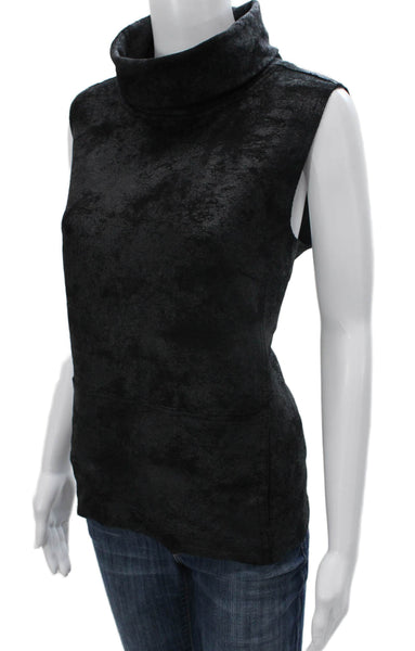Dylan Womens Black Cowl Neck Sleeveless Basic Tank Polyester Size M