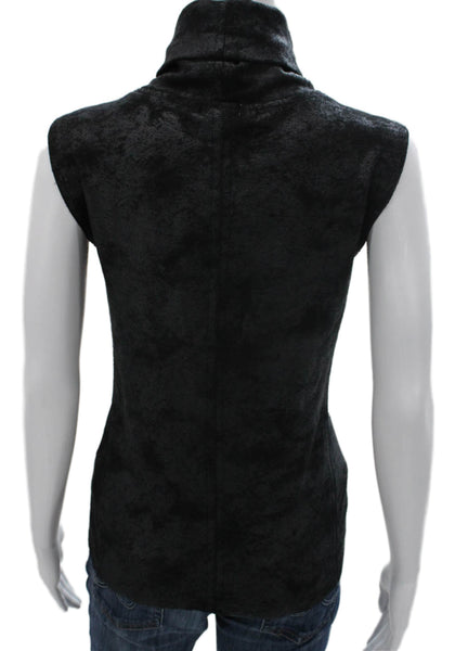 Dylan Womens Black Cowl Neck Sleeveless Basic Tank Polyester Size M