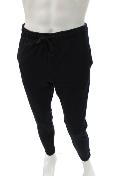 Zara Unisex Adults Black Cotton Jogger Pants Drawstring Solid Size S