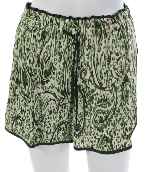 Zara Womens Paisley Viscose Drawstring Shorts Spring Size S