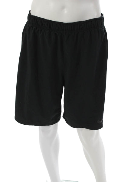 Nike Men Athletic Shorts Black Polyester Size XL
