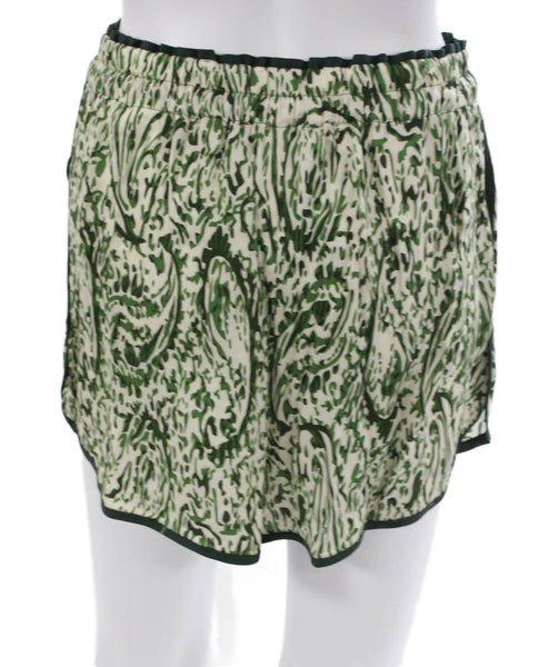 Zara Womens Paisley Viscose Drawstring Shorts Spring Size S