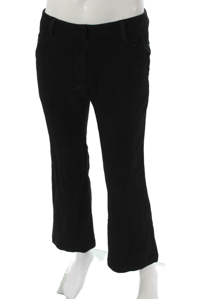 Dennis Basso Women Dress Pants Black Wool Zip Size 34