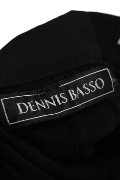 Dennis Basso Women Dress Pants Black Wool Zip Size 34