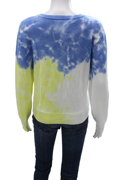 Calvin Klein Womens Tie Dye Cotton Pullover Sweater Crewneck Long Sleeve Size L