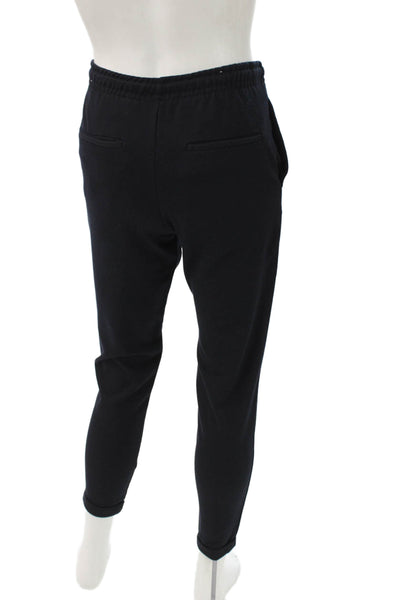 Zara Unisex Adults Black Cotton Jogger Pants Drawstring Solid Size S