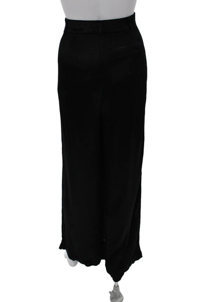 Trf Collection Zara Women Black Viscose Dress Pants Button Size S
