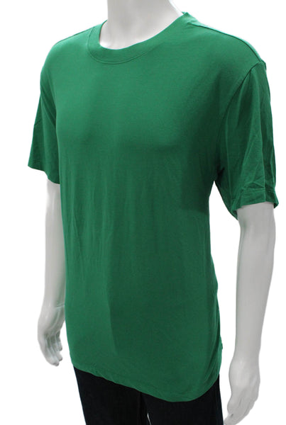 Lululemon Mens Basic Green Cotton Crew Neck T-Shirt Short Sleeve Size L