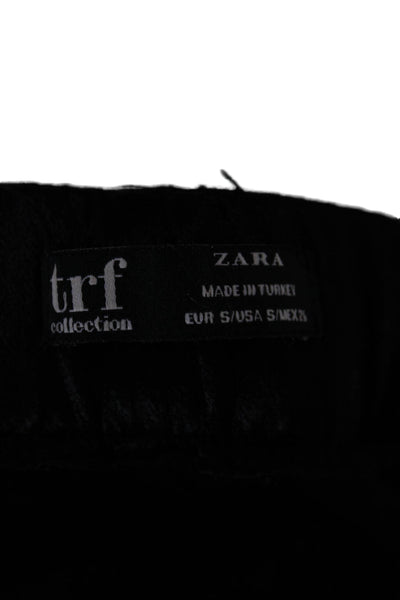 Trf Collection Zara Women Black Viscose Dress Pants Button Size S