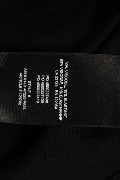Babaton Womens Basic Black Mock Neck Sleeveless Viscose Tank Size XS