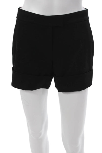 Rachel Zoe Women Black Wool Zip Shorts Size 2