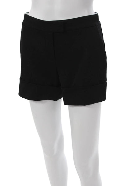 Rachel Zoe Women Black Wool Zip Shorts Size 2