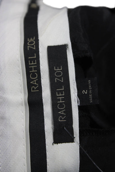 Rachel Zoe Women Black Wool Zip Shorts Size 2