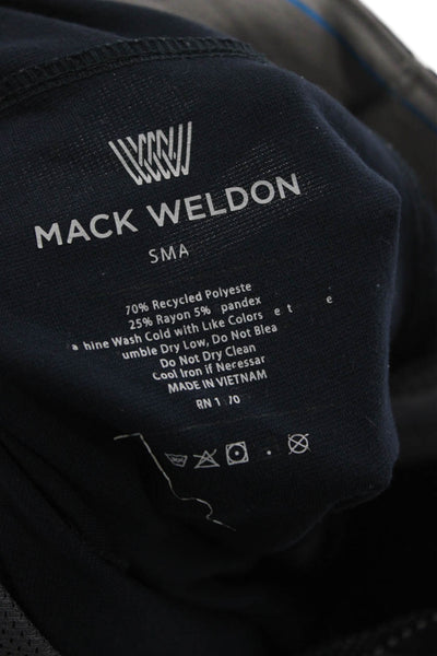 Mack Weldon Mens Jogger Pants Blue Recycled Polyester Drawstring Size S