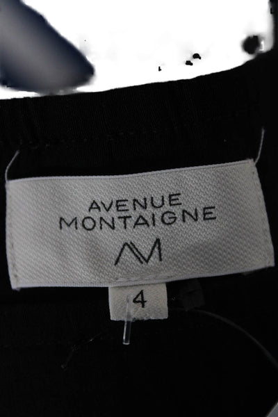 Avenue Montaigne Women Black Viscose Dress Pants Size 4