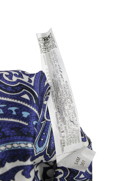 Zara Women Paisley Collared Long Sleeve Shirt Multicolor Polyester Size S