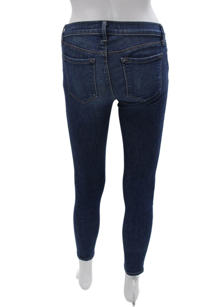 J Brand Womens Skinny Blue Cotton Blend Low Rise Jeans Size 25