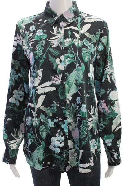 Banana Republic Womens Multicolor Floral Button-Up Long Sleeve Size S